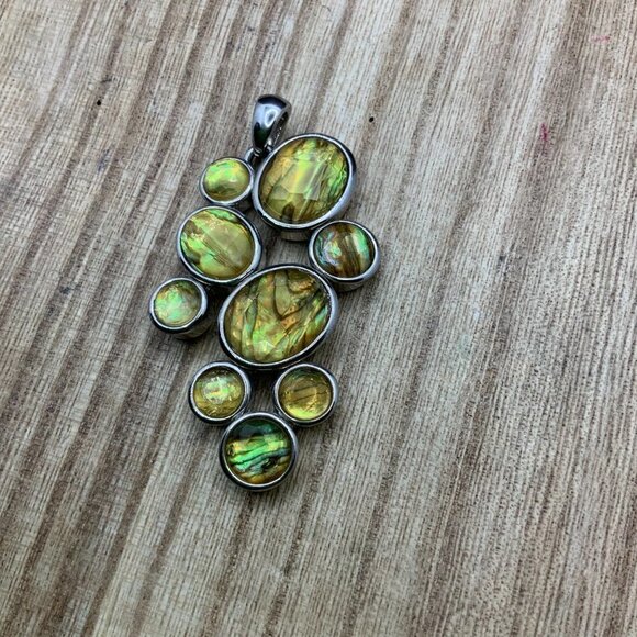 Lia Sophia Jewelry - Lia Sophia Yellow Rhinestone Silver Tone Pendant